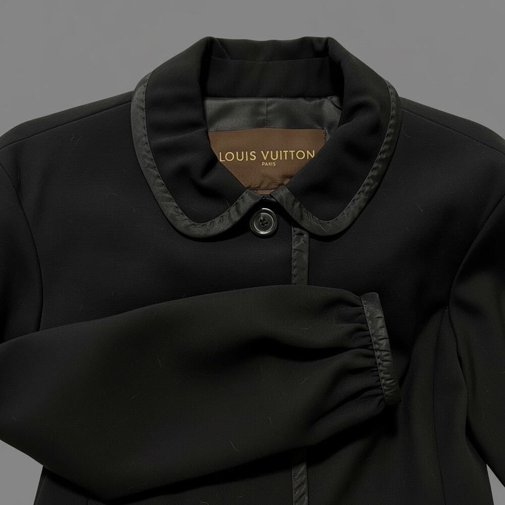 Louis Vuitton Black Wool Cropped Jacket Blazer 38 - Picture 5 of 8